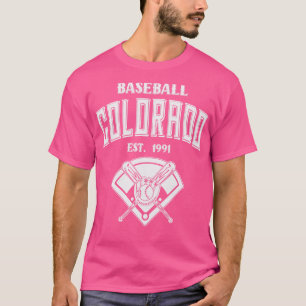 Camiseta Colorado Béisbol Est 1991 Vintage White Text