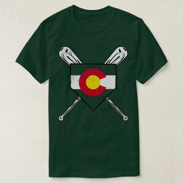 Camiseta Colorado Béisbol Home Plate (Diseño del anverso)