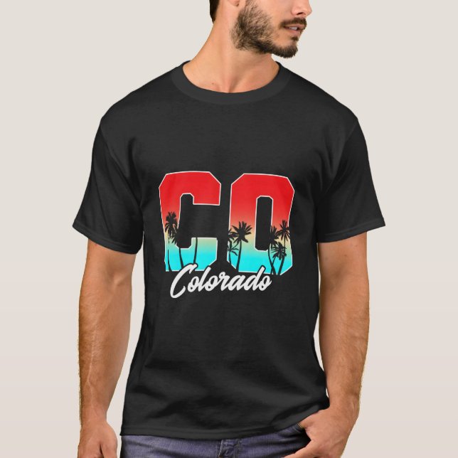 Camiseta Colorado Co Palm Tree State (Anverso)