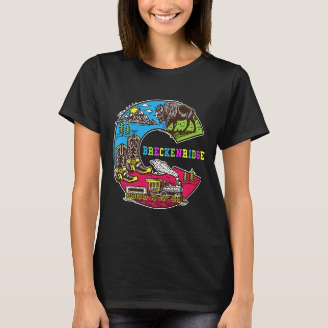 Camiseta Colorado Colorful Breckenridge Montañas Senderismo (Anverso)