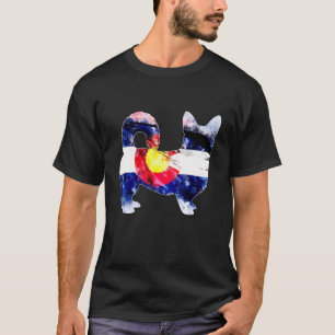Camiseta Colorado Corgi Bandera Perro Pembroke Welsh Corgi