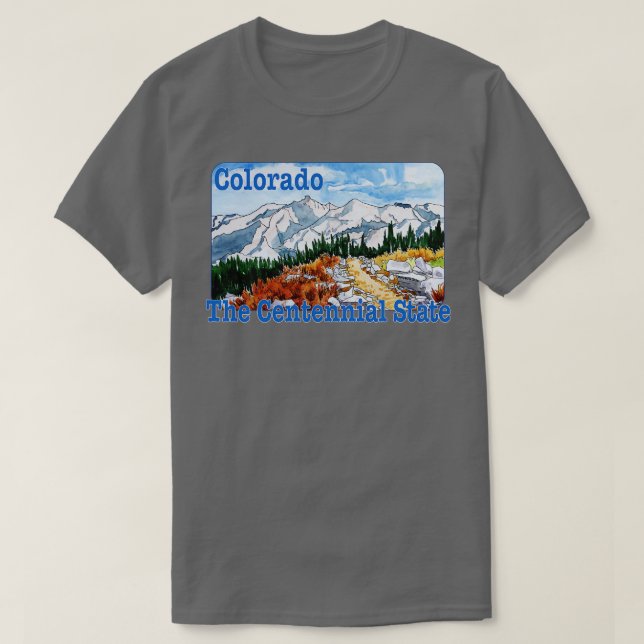 Camiseta Colorado, el estado del centenario (Diseño del anverso)
