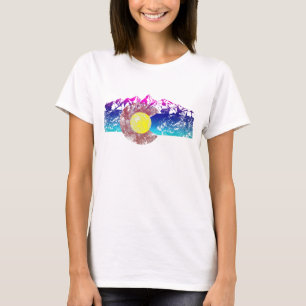Camiseta Colorado Flag Mountains Colorful Version