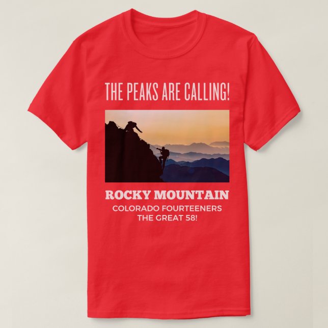 Camiseta Colorado Fourteeners Adventure TShirt (Diseño del anverso)