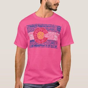 Camiseta Colorado Fourteeners Bandera Estatal 14Ers