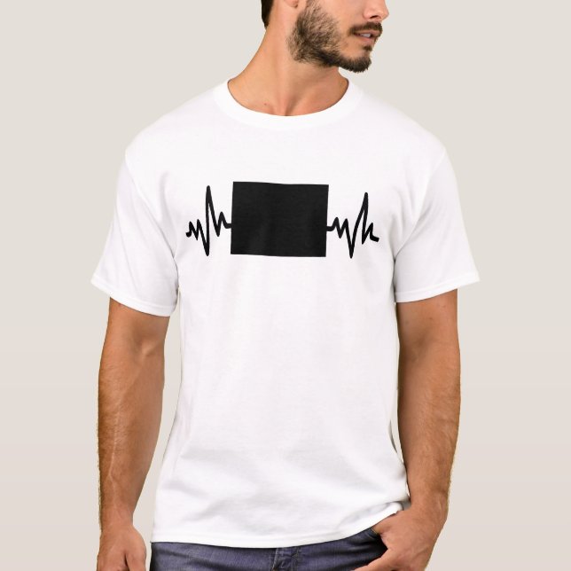 Camiseta Colorado heartbeat design unisex (Anverso)
