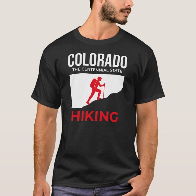 Camiseta Colorado Hiking – The Centennial State Adventure (Anverso)