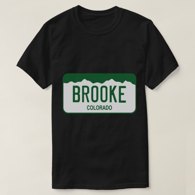 Camiseta Colorado License Plate - Brooke (Diseño del anverso)