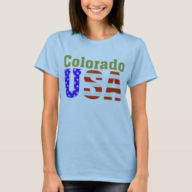 Camiseta ¡Colorado los E.E.U.U.! (Anverso)