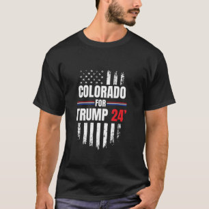 Camiseta Colorado Para Trump 2024 Bandera Estadounidense