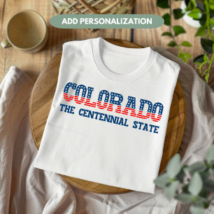 Camiseta Colorado Patriótico El Personalizado del Estado de