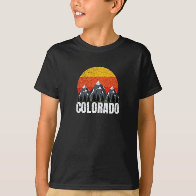 CAMISETA COLORADO RETRO SOL MONTAÑAS (Anverso)