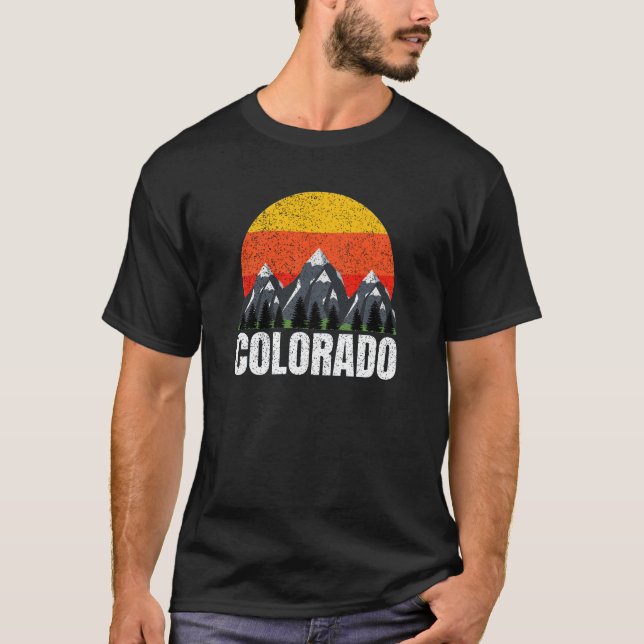 Camiseta Colorado Retro Sunset (Anverso)