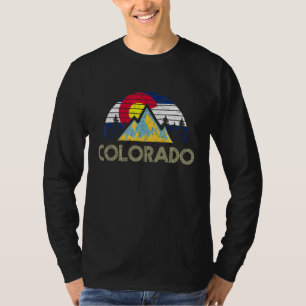 Camiseta Colorado Retro Vintage Mountains Nature Senderismo
