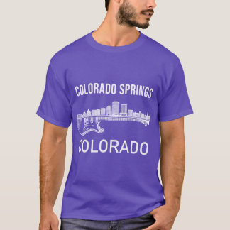 Camiseta Colorado Springs Skyline Music Colorado Souvenir C