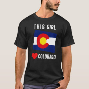 Camiseta Colorado State Denver Flag Souvenir Mountain Vinta