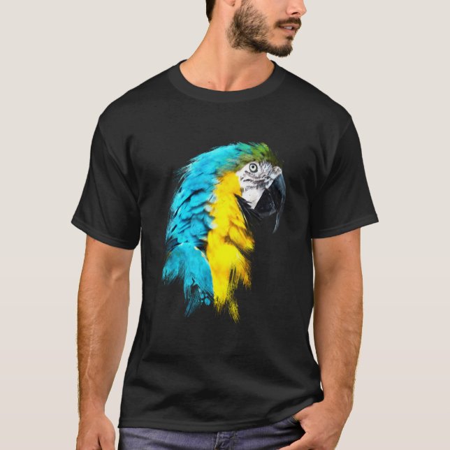 Camiseta Colorante acuarela escarlata Macaw Parrot Bird Pa