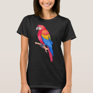 Camiseta Colorante acuarela escarlata Macaw Parrot Bird Pa