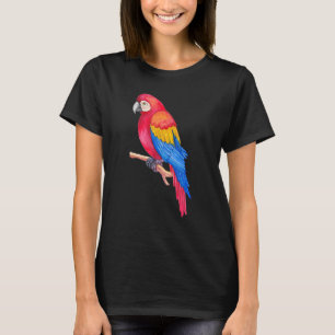 Camiseta Colorante acuarela escarlata Macaw Parrot Bird Pa