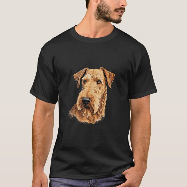 Camiseta Colorante Airedale Terrier Perro Cachorros Airedal (Anverso)