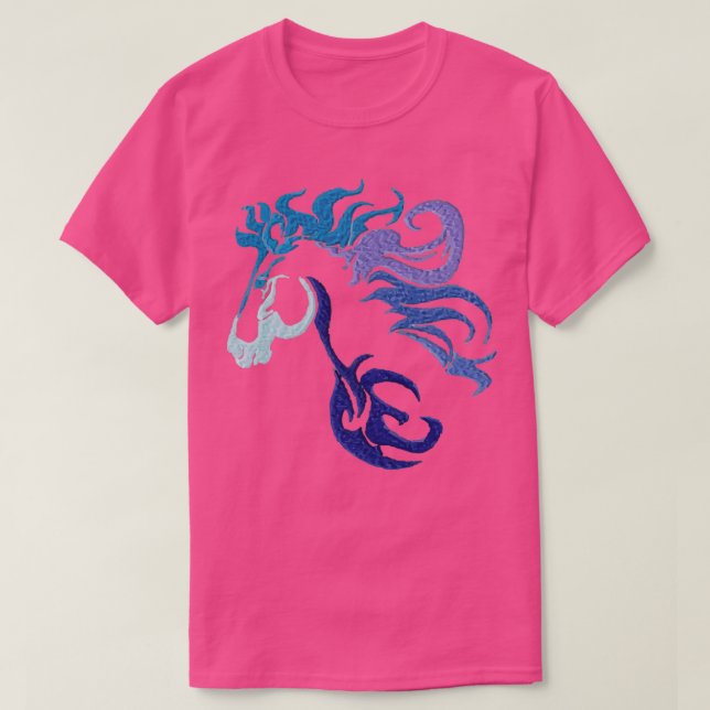 Camiseta Colorante cabeza de caballo tribal (Diseño del anverso)