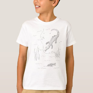 Camiseta Colorante de animales de laguna