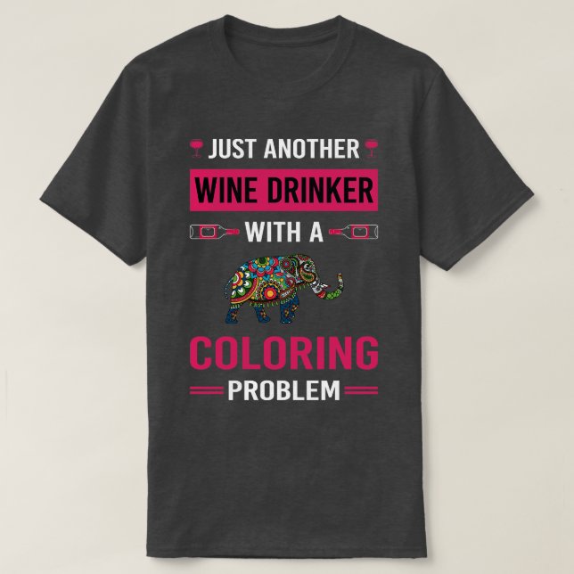 Camiseta Colorante de bebedores de vino (Diseño del anverso)