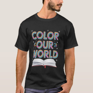 Camiseta Colorea Nuestro Mundo Lectura de Verano 2025 Boho 