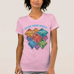 Camiseta Colorea tu mundo con diamantes