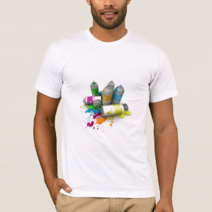 Camiseta coloreada de las latas