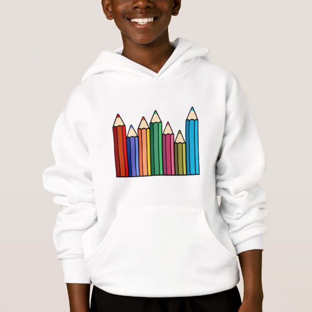 Camiseta coloreada de los lápices (Anverso)