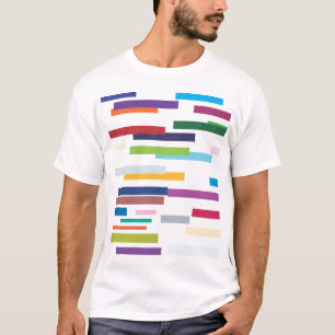 Camiseta coloreada del adulto de las rayas