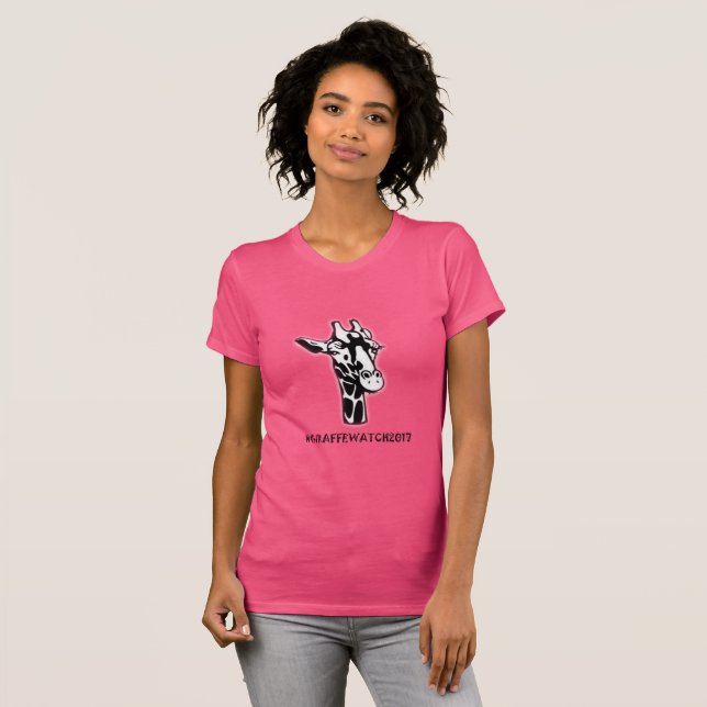 Camiseta coloreada #GiraffeWatch2017 (mujeres) (Anverso completo)