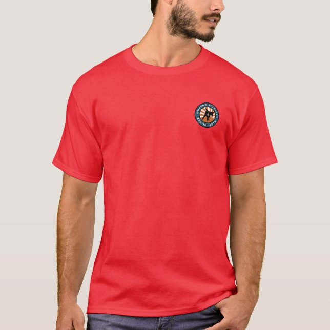 Camiseta coloreada oscuridad de los artes (Anverso)