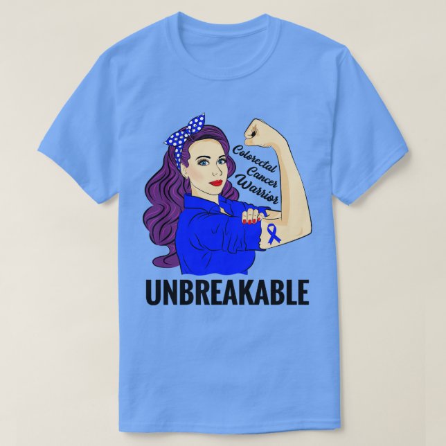 Camiseta Colorectal Bowel Colon Guerrero CRC Conciencia (Diseño del anverso)