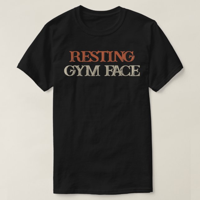 Camiseta Colored Saying, Resting Gym Face Pullover  (Diseño del anverso)