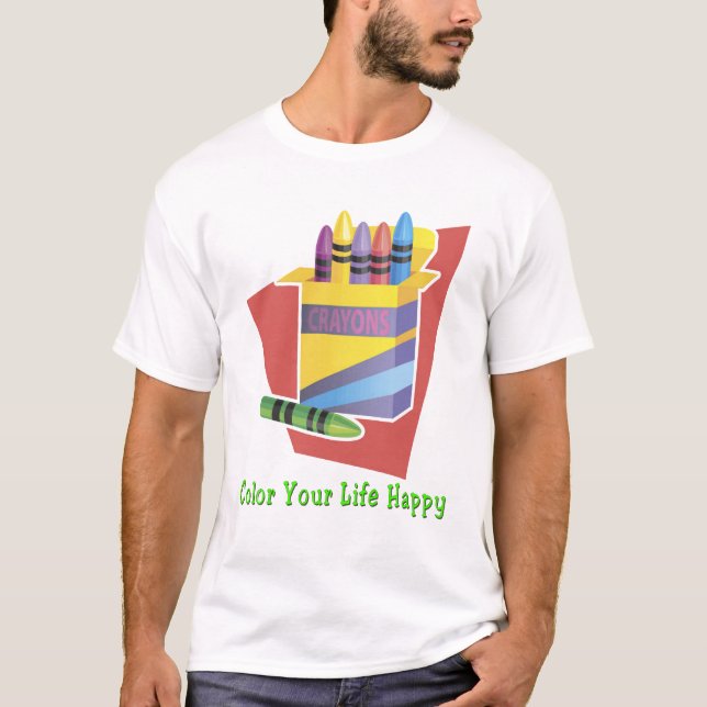 Camiseta Coloree su vida feliz (Anverso)