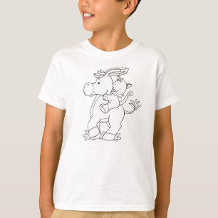 Camiseta Coloréeme burro y gatito