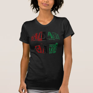 Camiseta Colores a rayas Kinara Textos Habari Gani Kwanzaa