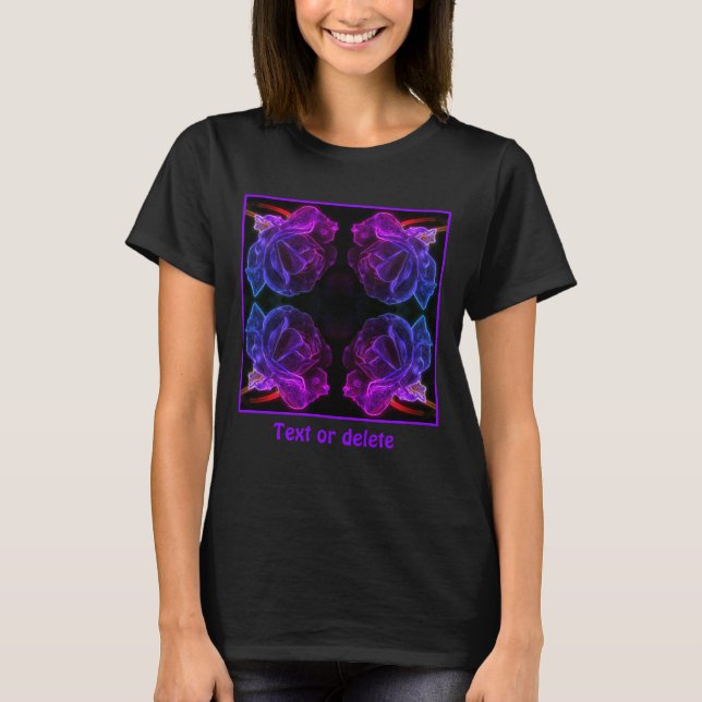 Camiseta Colores abstractos Rosa Fantasía Flor (Anverso)