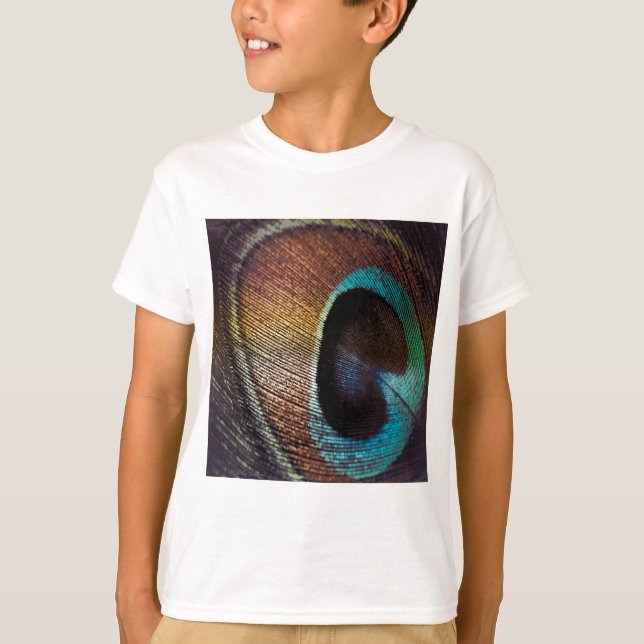 Camiseta Colores Antiguos Ojo de Pluma de Pavo Real (Anverso)