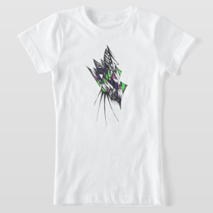 Camiseta Colores Arte Tribal Abstracto Colorido de Tatuaje
