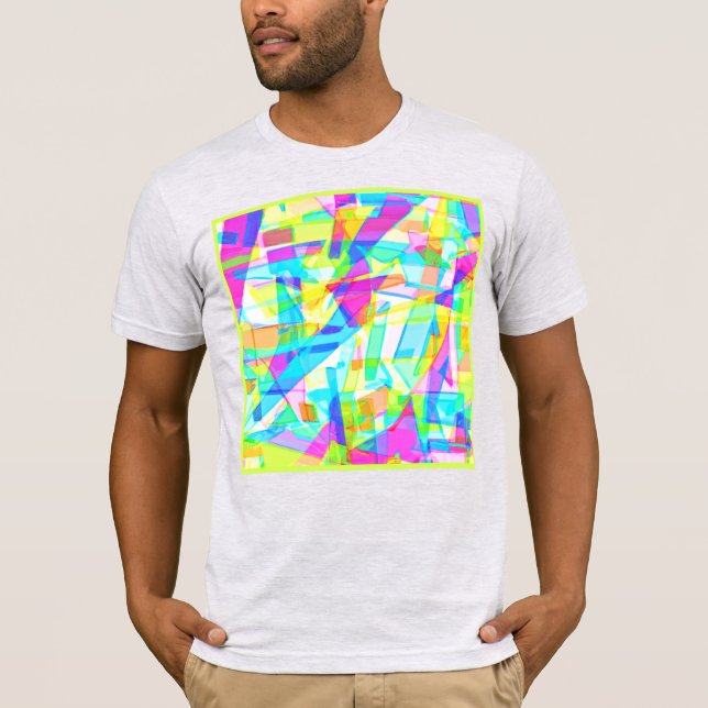 Camiseta Colores asombrosos de patrón geométrico (Anverso)