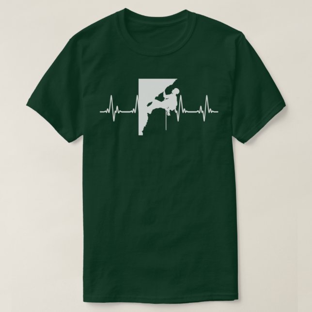 Camiseta Colores blancos Me encanta escalar roca 3 Heartbea (Diseño del anverso)