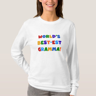 Camiseta Colores brillantes del Mejor-est Gramma del mundo