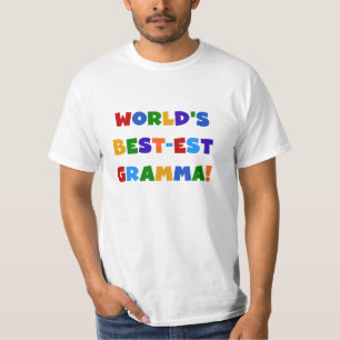 Camiseta Colores brillantes del Mejor-est Gramma del mundo