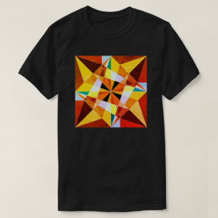 Camiseta Colores Cálidos Formas Geométricas Angulares Frías