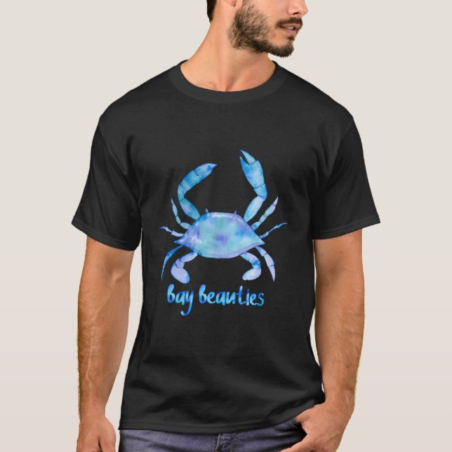 Camiseta Colores de agua artísticos Blue Crab Bay Beauty (Anverso)