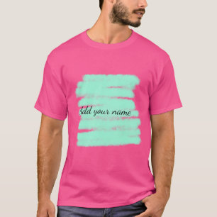 Camiseta Colores de agua verdes agregar un mensaje de texto