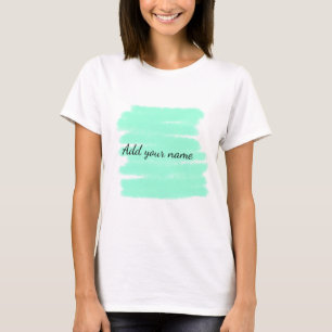 Camiseta Colores de agua verdes agregar un mensaje de texto